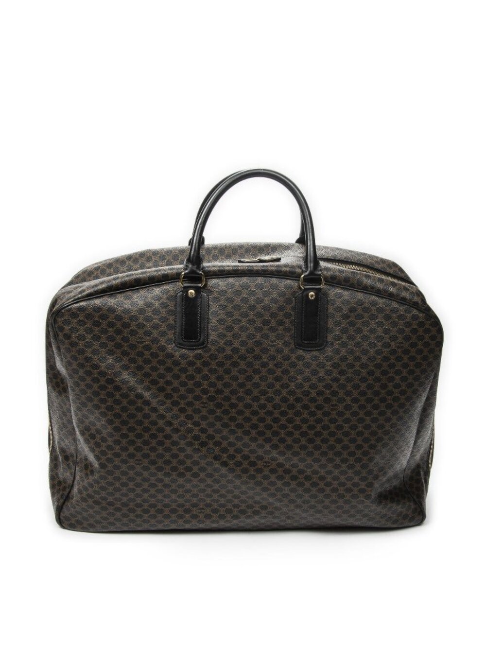 Celine Large Travel Bag Black Macadam Canvas